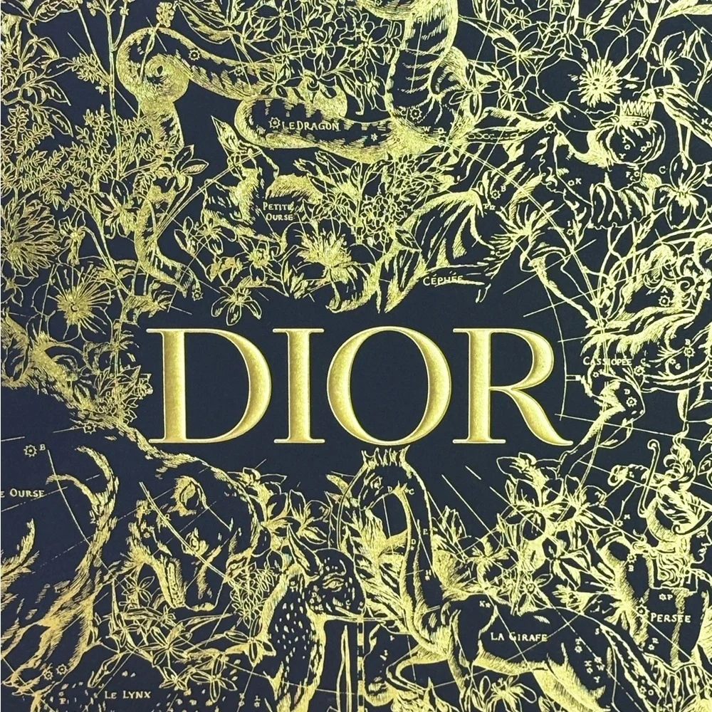 Dior Luxury Gift Box Empty Black & Gold Decorative Storage Box | Authentic